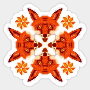 Geometric Fox Sticker